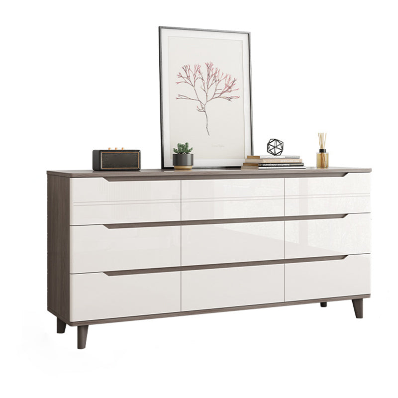 Glam Stone Storage Chest White Bedroom 16" Wide Chest with Drawers