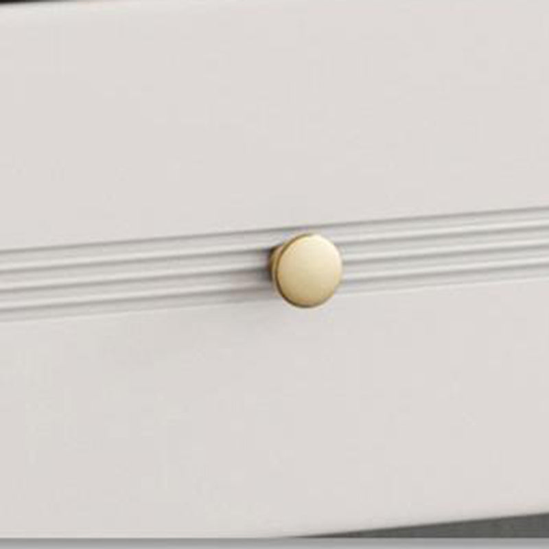 Glam Stone Storage Chest White Bedroom 16" Wide Chest with Drawers