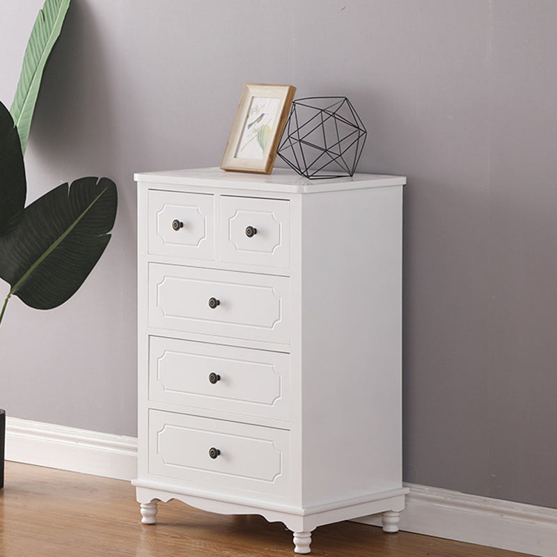 Vertical Nautical Solid Wood Storage Chest Bedroom Chest with Drawers