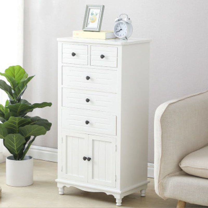 Vertical Nautical Solid Wood Storage Chest Bedroom Chest with Drawers