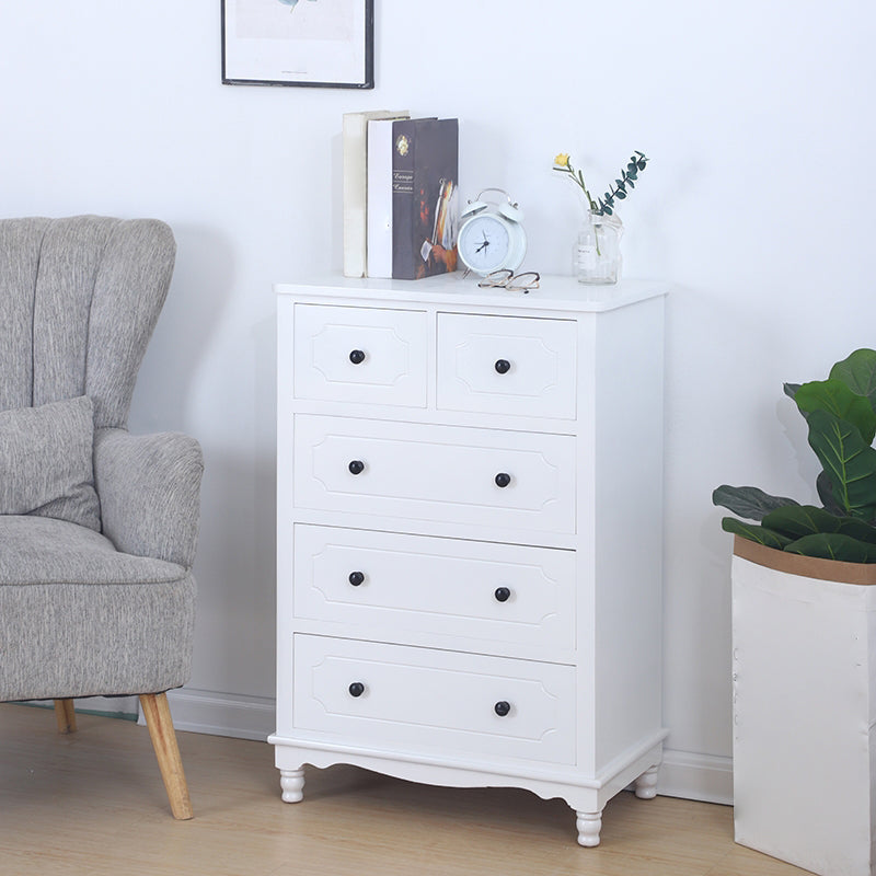 Vertical Nautical Solid Wood Storage Chest Bedroom Chest with Drawers