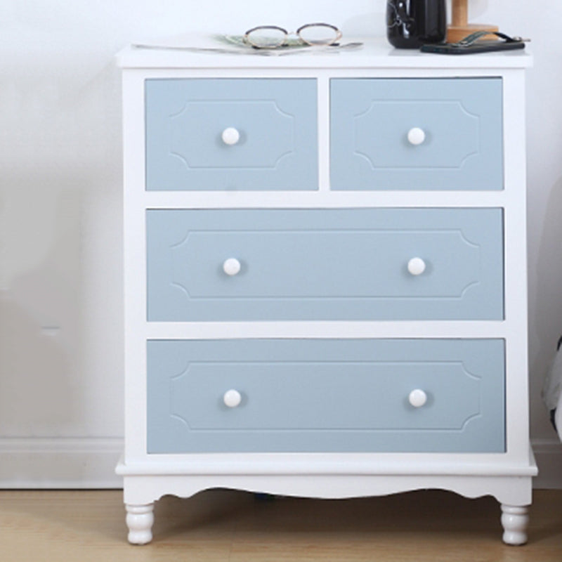 Vertical Nautical Solid Wood Storage Chest Bedroom Chest with Drawers