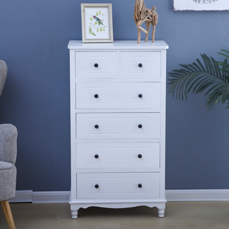 Vertical Nautical Solid Wood Storage Chest Bedroom Chest with Drawers