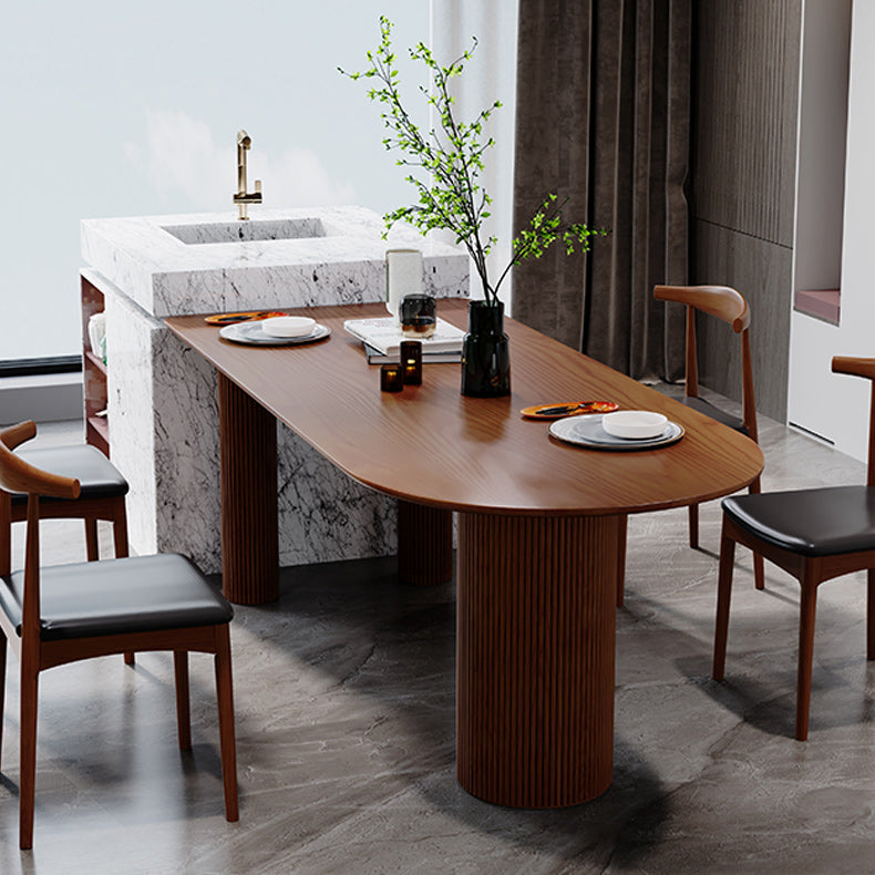 Solid Wood Contemporary Freeform Table Pine Wood Table for Home