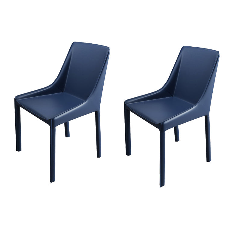 Contemporary Metal Dining Room Chair Arm Leather Side Chair for Dining Room