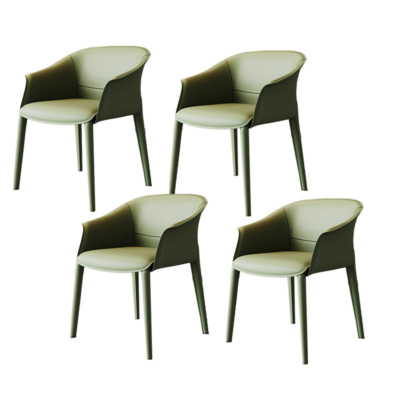 Modern Style Metal Dining Chairs Leather Arm Dining Room Chairs for Home Use