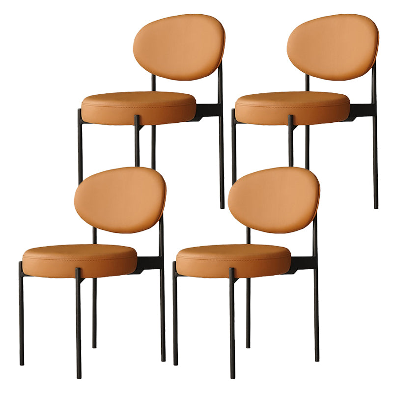 Industrial Metal Dining Room Chair Open Back Dining Side Chair