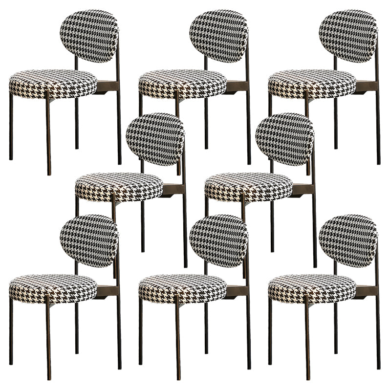 Industrial Metal Dining Room Chair Open Back Dining Side Chair