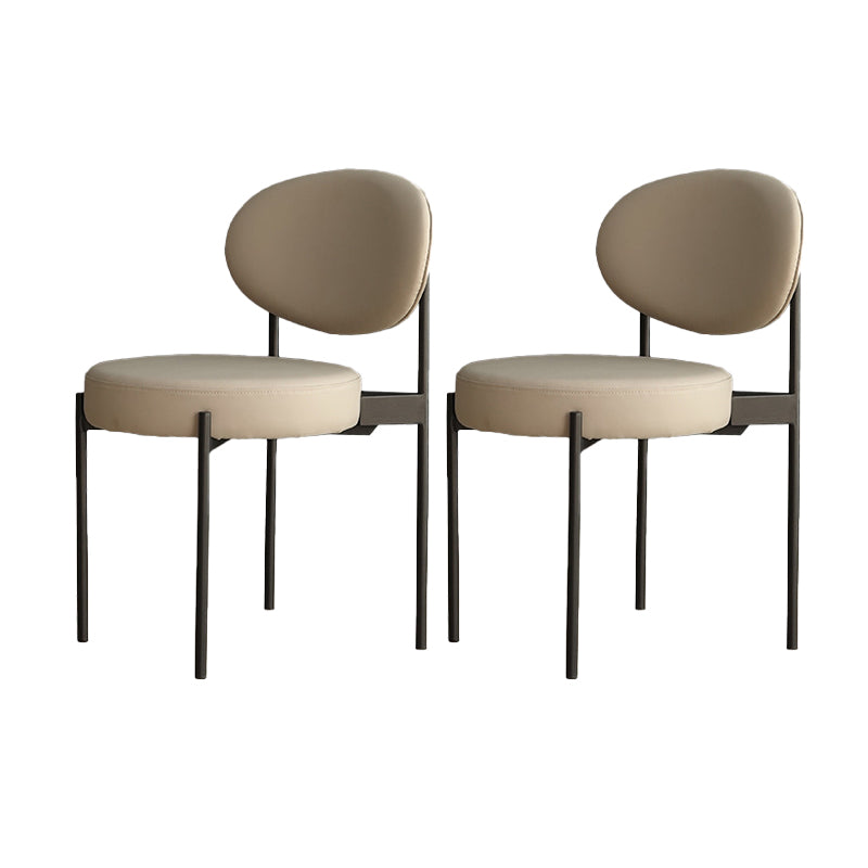 Industrial Metal Dining Room Chair Open Back Dining Side Chair