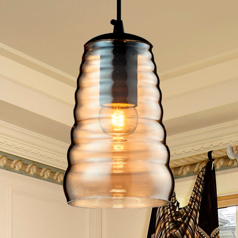 Bol / cylindrique / canne de soucoupe suspension moderniste moderniste / ambre vitre à volants