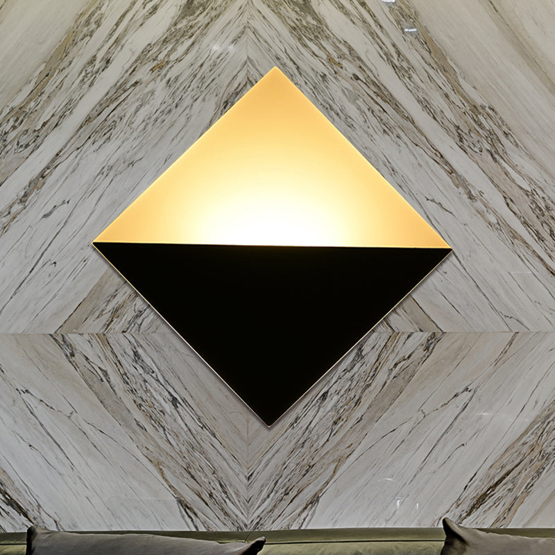 Lampada a parete a led da 8 "con tonalità acrilica ombra bianca/bianca a parete quadrata funce