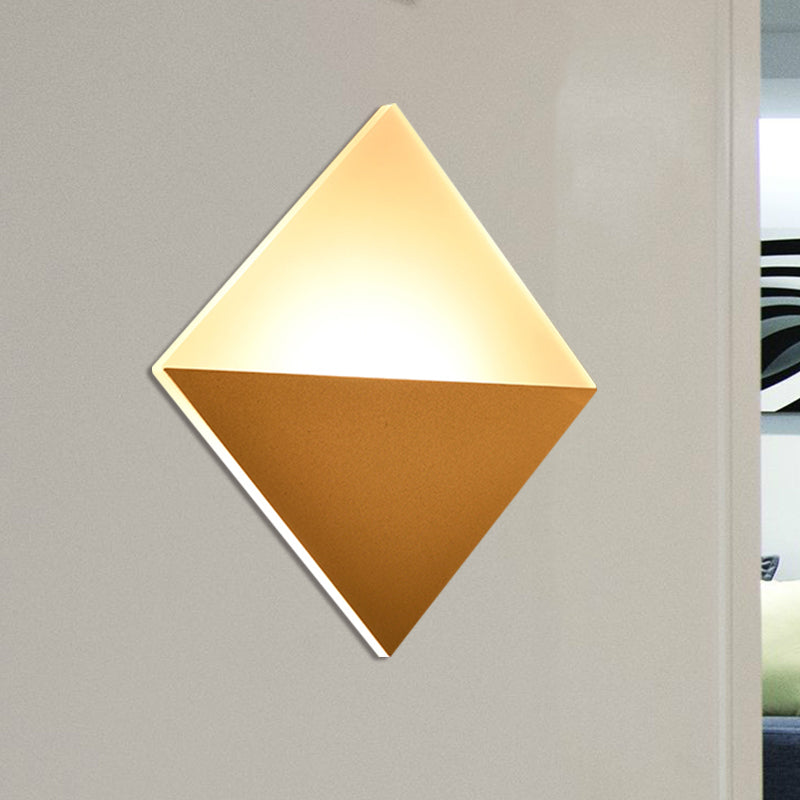 Lampada a parete a led da 8 "con tonalità acrilica ombra bianca/bianca a parete quadrata funce