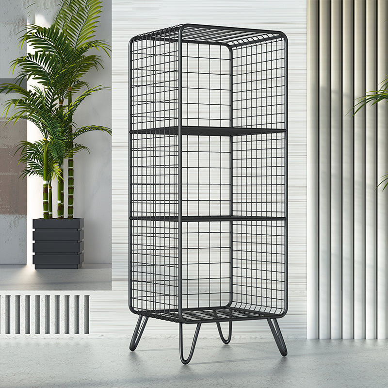 Glam Metal Bookshelf Standard Shelf Bookcase for Home Office 11.8" W