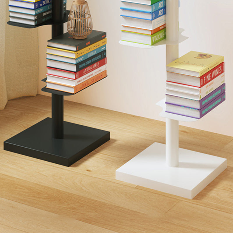 White/Black Bookcase Contemporary Style Bookshelf for Home and Office