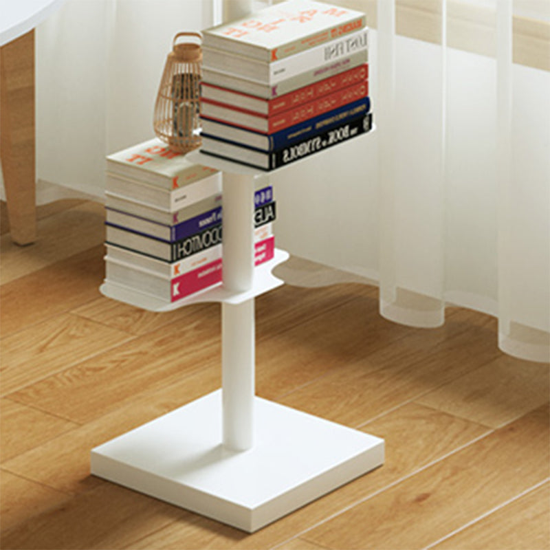 White/Black Bookcase Contemporary Style Bookshelf for Home and Office