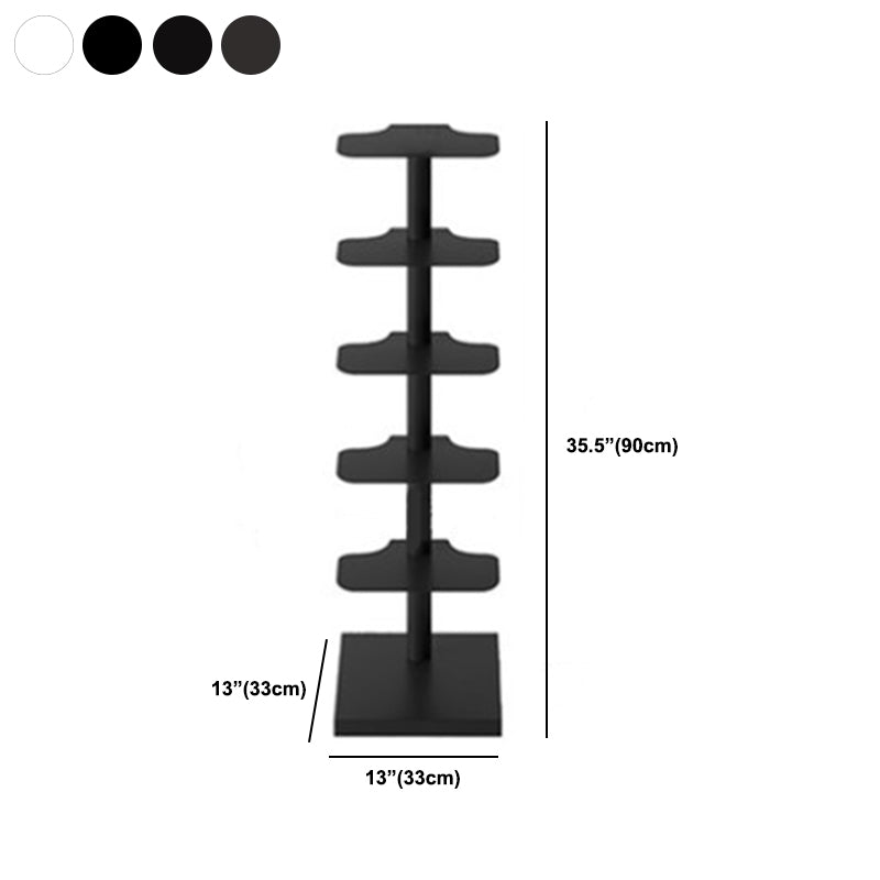 White/Black Bookcase Contemporary Style Bookshelf for Home and Office