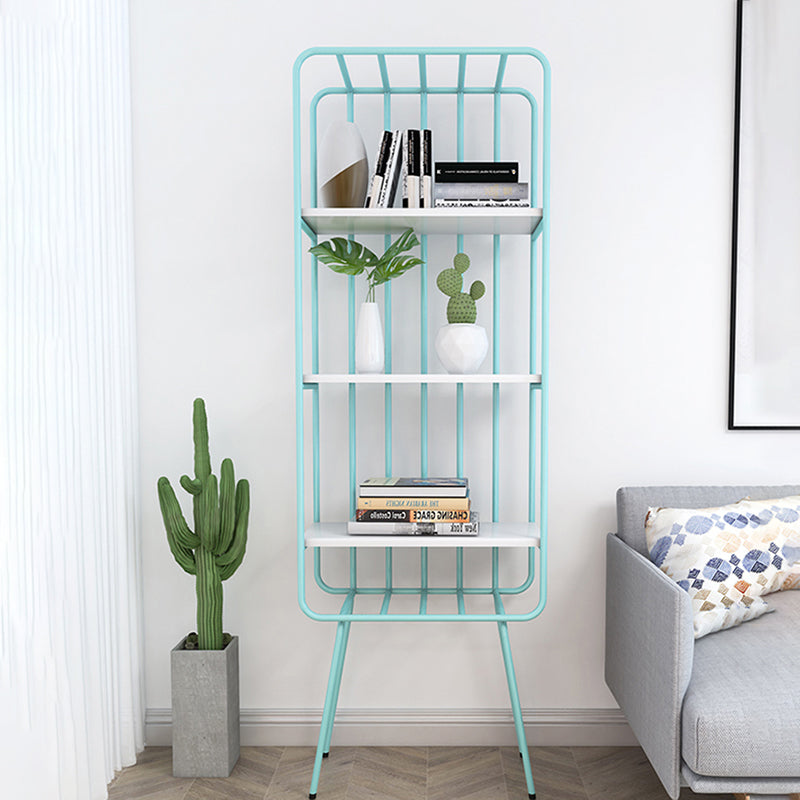 Glam Metal Bookshelf Geometric Shelf Bookcase for Study Room 70.9" H X 11.8" W