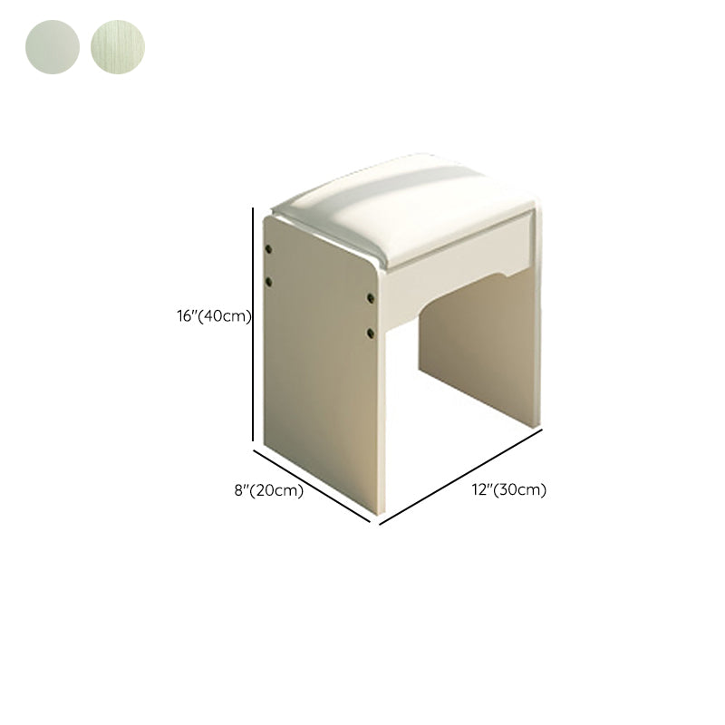 White Mirrored Vanity Bedroom Make-up Vanity 3-Piece Table Set