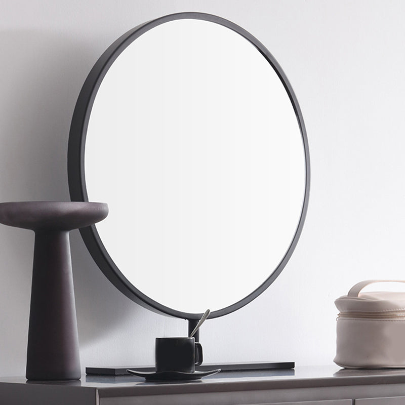 Modern Gray Vanity Mirrored Wood Makeup Dressing Table Stool Set