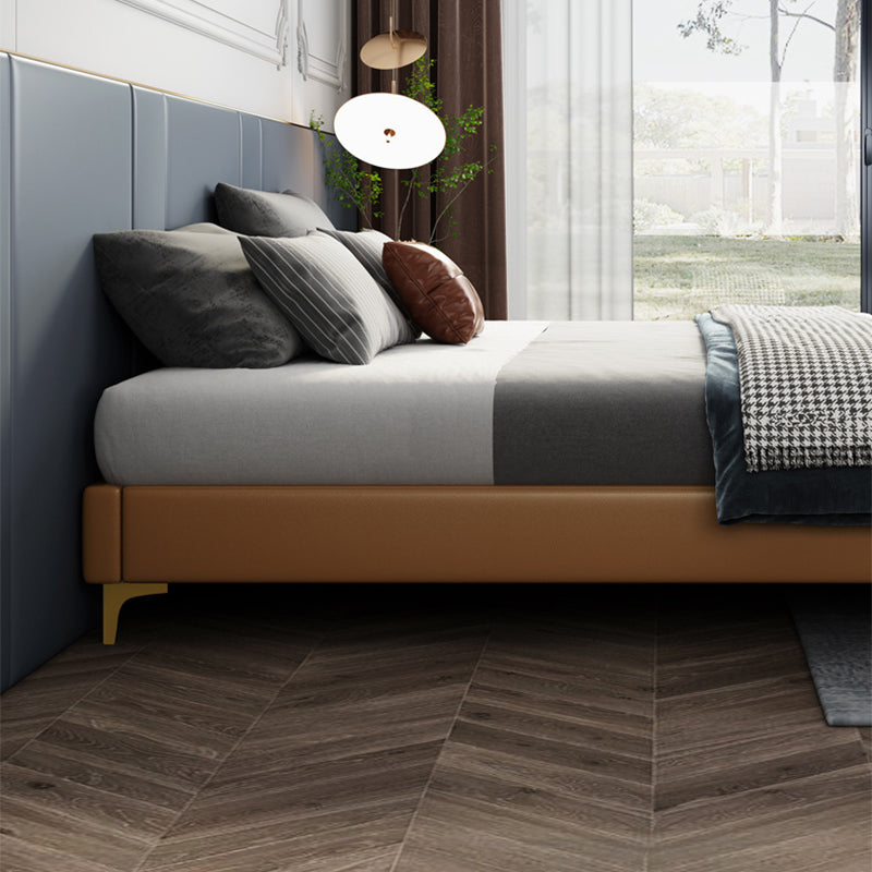 84.65 inch Wide Mid-century Bed Frame Solid Wood Platform Bed Frame