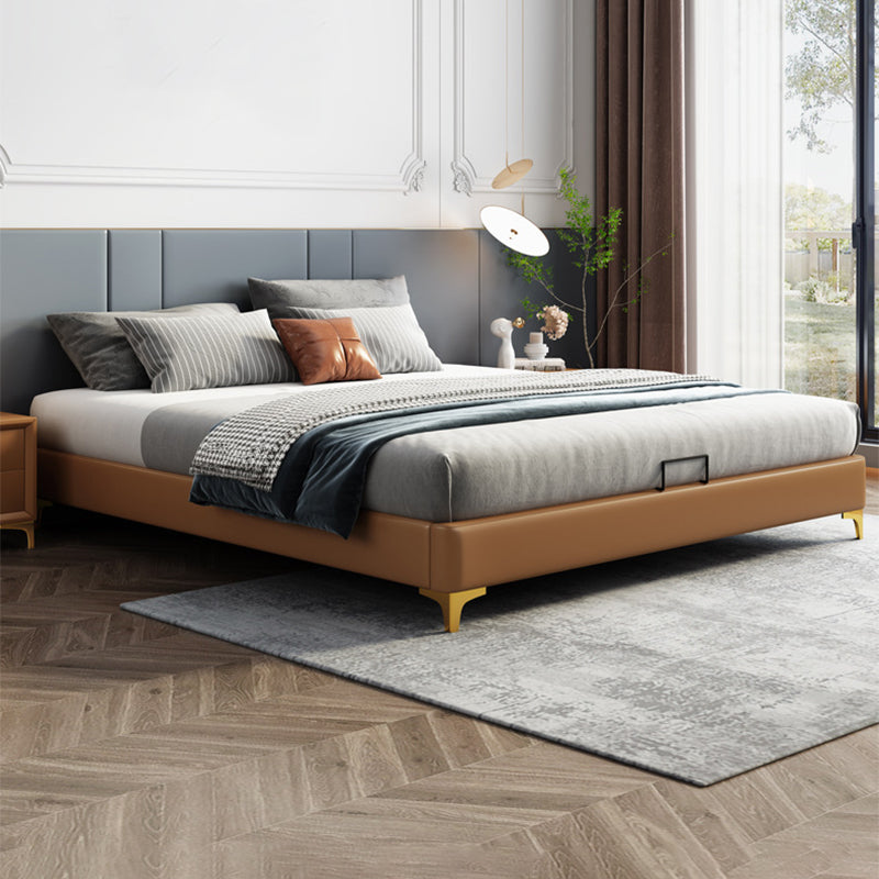 84.65 inch Wide Mid-century Bed Frame Solid Wood Platform Bed Frame