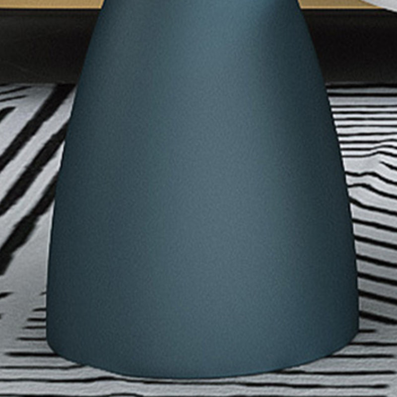 Mid-Century Modern Metal Pedestal Round Tray Top Single Coffee Table