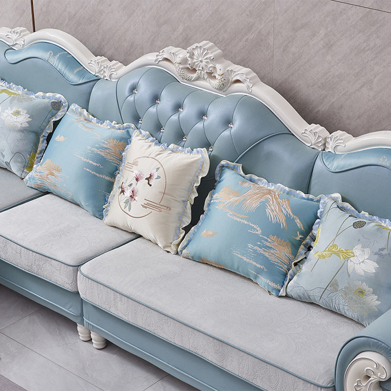 Traditional Style 46.45 " H Rolled Arm Sofa & Chaise for Living Room