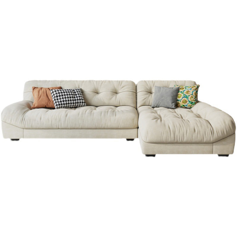 Scandinavian 33.85 " H Armless Tufted Sofa & Chaise for Living Room