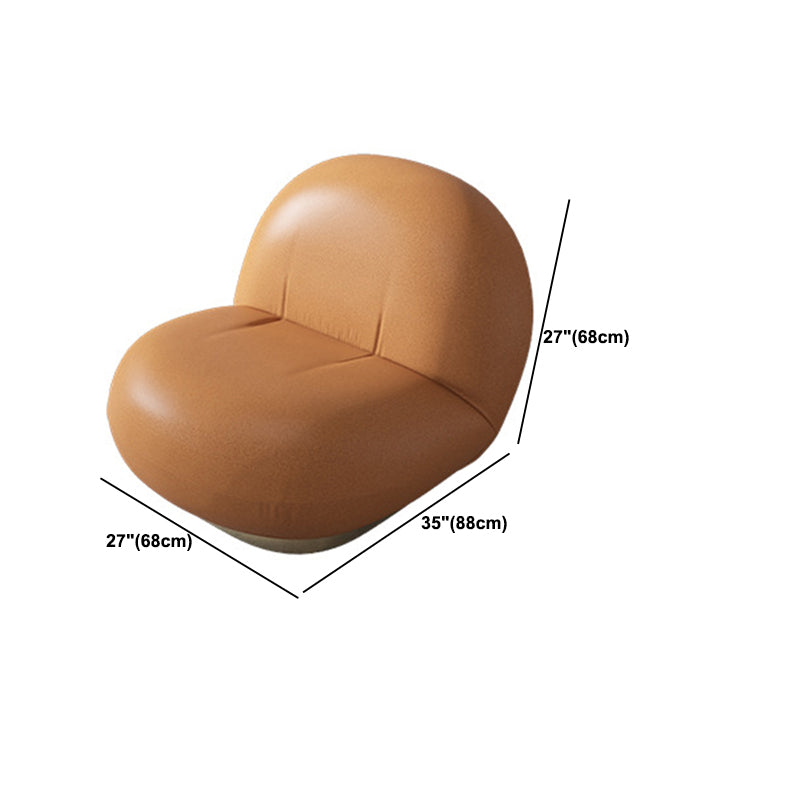 Contemporary Faux Leather Tight Back Curved Sofa Sloped Arm Sofa