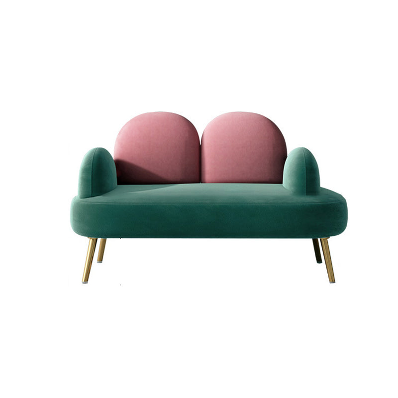 Contemporary Round Arm Sofa Tight BackCamel Back Standard Sofa