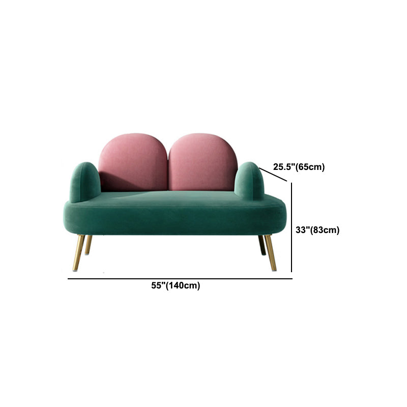 Contemporary Round Arm Sofa Tight BackCamel Back Standard Sofa
