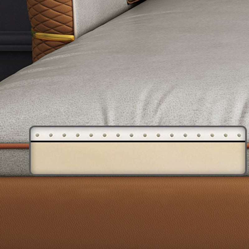 37.4 " H Faux Leather Flared Arm Sofa & Chaise for Living Room