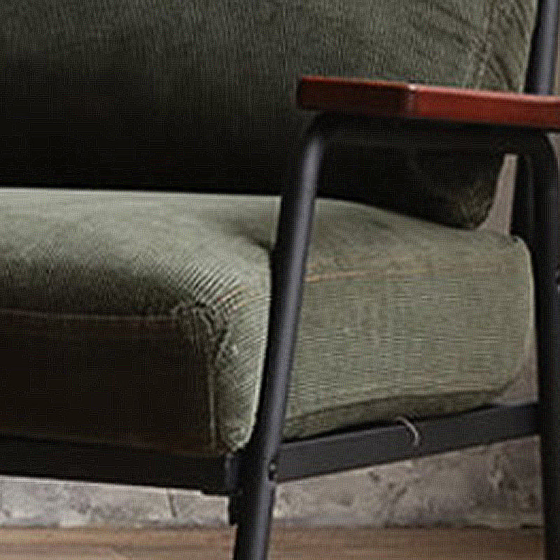 Contemporary Square Arm Sofa 2-seater Standard Sofa with 2 Pillows