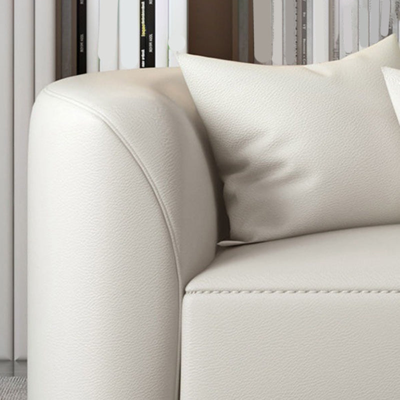Contemporary Curved Seating Tight Back Tuxedo Arm Sofa for Living Room