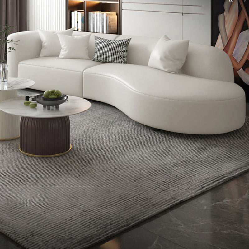 Contemporary Curved Seating Tight Back Tuxedo Arm Sofa for Living Room
