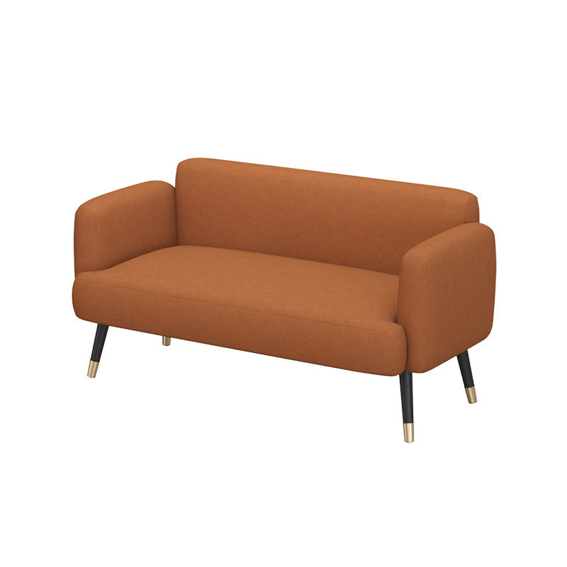 Leather/Faux Leather Modern Sofa 27.95" High Scroll Arm Seating