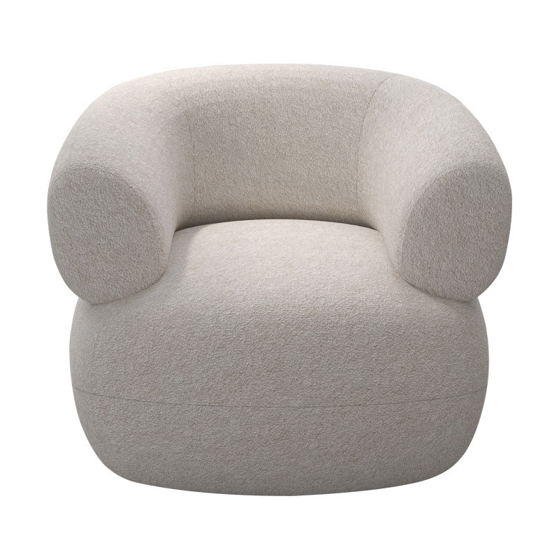 Contemporary Tight Back Curved Seating Sloped Arm Sofa for Living Room
