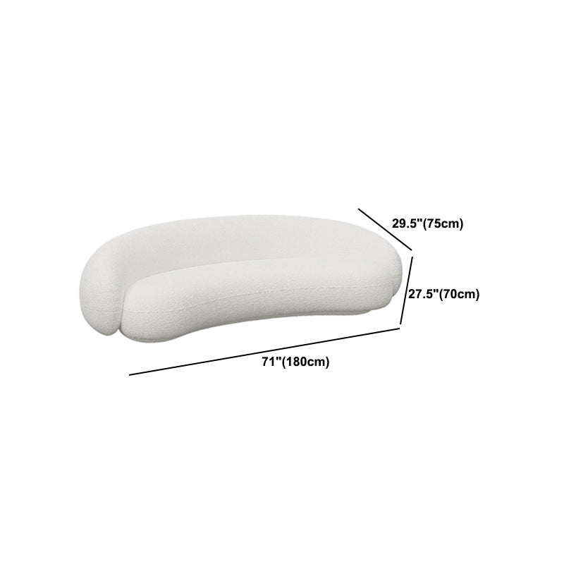 Contemporary Tight Back Curved Seating Sloped Arm Sofa for Living Room