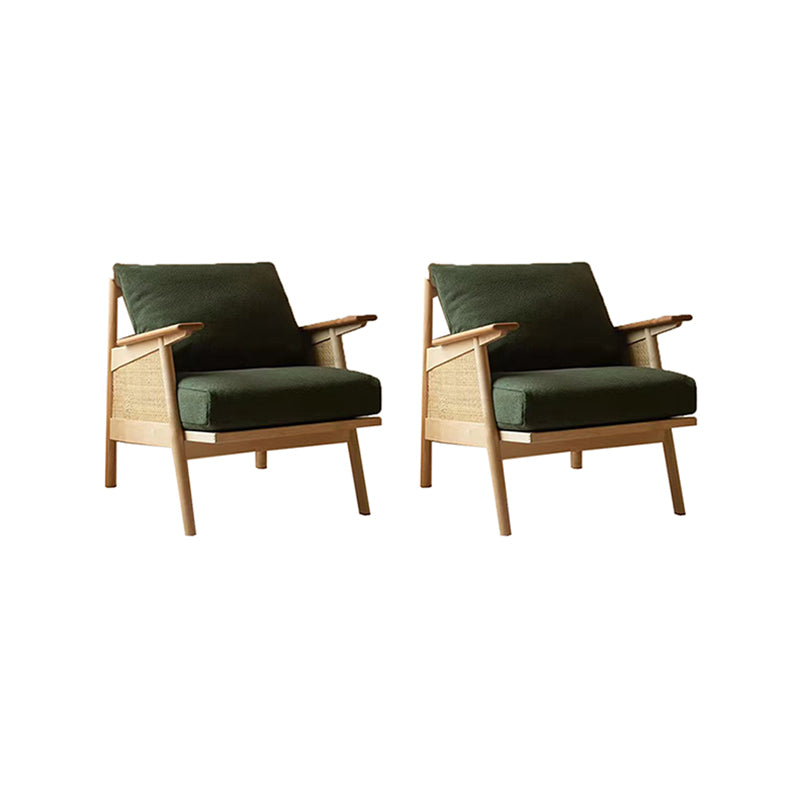 Recessed Arms Included Chair 30.51" Wide Solid Wood Frame Armchair
