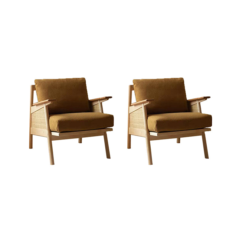Recessed Arms Included Chair 30.51" Wide Solid Wood Frame Armchair
