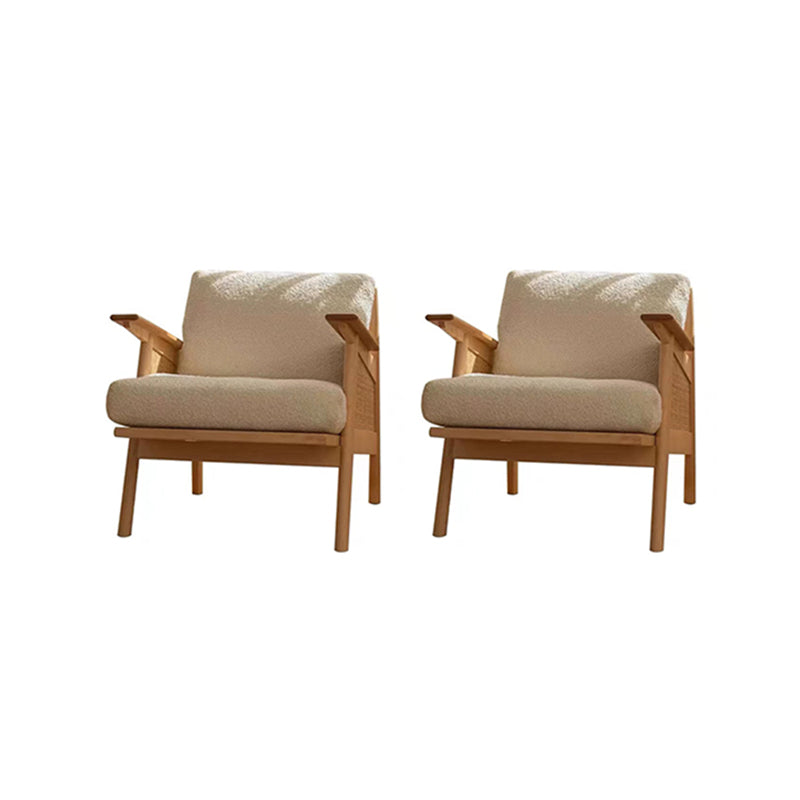 Recessed Arms Included Chair 30.51" Wide Solid Wood Frame Armchair