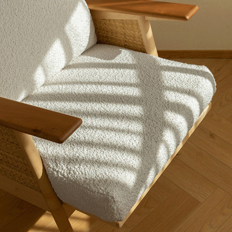 Recessed Arms Included Chair 30.51" Wide Solid Wood Frame Armchair