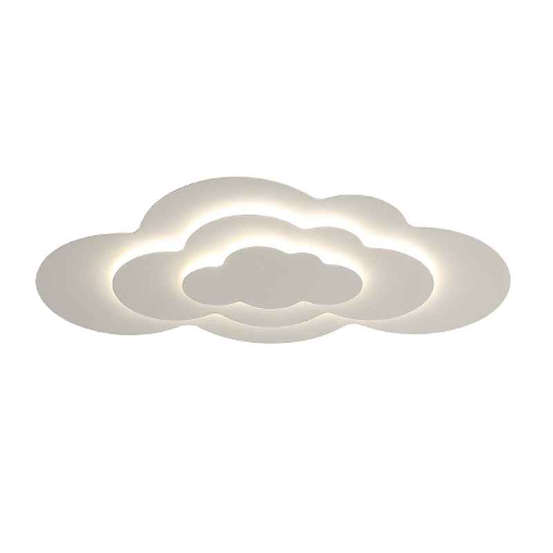 3 - Layer Matte White Flush Minimalist Ceiling Flush Lighting Fixture