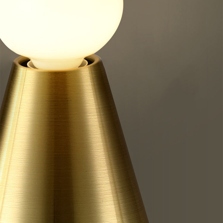 Glass Ball Shade Flush Mount in Black / Gold Brass Ceiling Flush