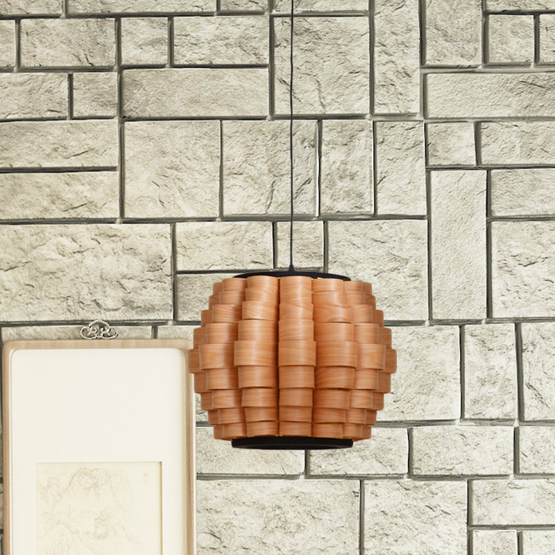16 "/19,5"/23,5 "Weit Holzfass Schatten Hängende helle chinesische chinesische, leichte Pendellampe für Esszimmer