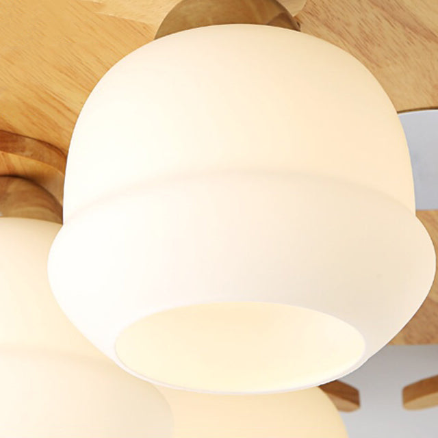 Antler Shape Flush Light Modern Style Glass 1/3/5/7 Lights Flush Ceiling Light in White