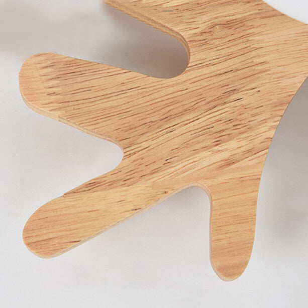 Antler Shape Flush Light Modern Style Glass 1/3/5/7 Lights Flush Ceiling Light in White