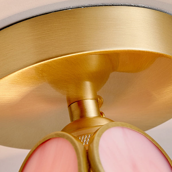 Modern Ceiling Light 1-Light Ceiling Mount Lamp with Glass Shade for Living Room