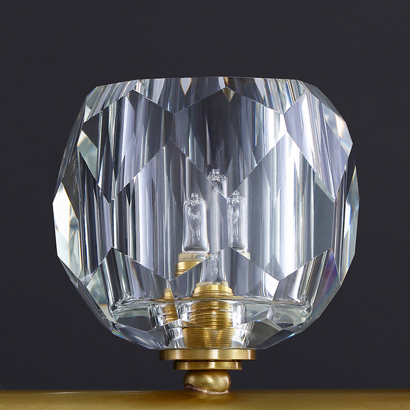 Crystal Round Shape Chandelier Light Modern Multi Lights Chandelier Light Fixture in Gold