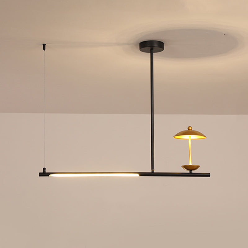 Modernism 4-Light Ceiling Light Metallic Kitchen Island Lighting for Dining Room